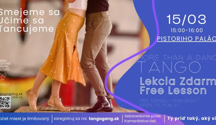 Argentínske Tango Zdarma - otvorená lekcia v Pistoriho paláci