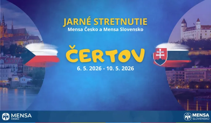 banner jarné stretnutie Čertov 2026 Mensa Česko a Mensa Slovensko 